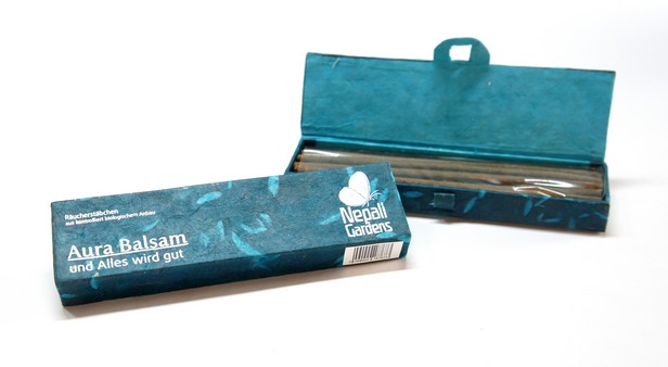 Aura Balsam Räucherstäbchen Nepali Gardens Bio Räucherstäbchen