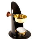 Isis Weihrauch Stövchen schwarz - Messing, Metall, Holzknopf