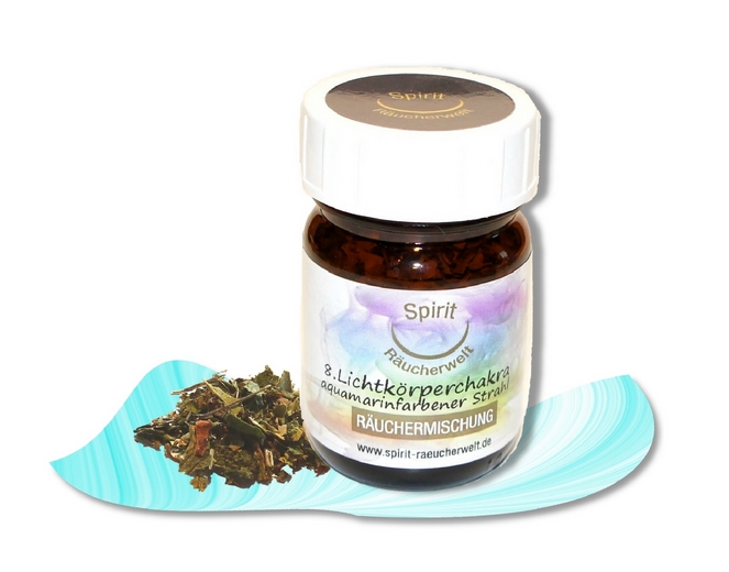 8. Lichtkörperchakra aquamarinblauer Strahl - Räuchermischung