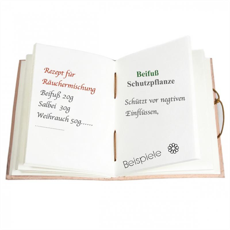 Buch der Schatten - Blütenmandala | Notizbuch mit Ledereinband