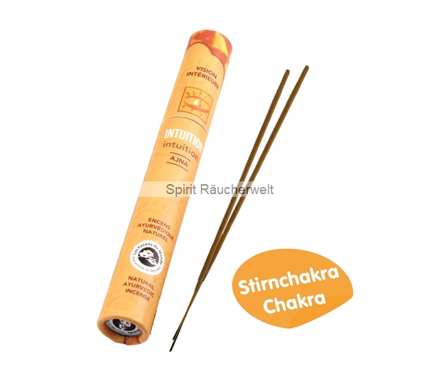Intuition - Stirnchakra - ayurvedische Räucherstäbchen -  Aromandise 100% naturrein