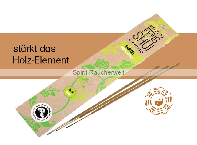 Holz - Sandelholz | Feng Shui Räucherstäbchen von Aromandise