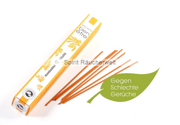 Mandarine - Vitalität | geruchsneutralisierende Räucherstäbchen