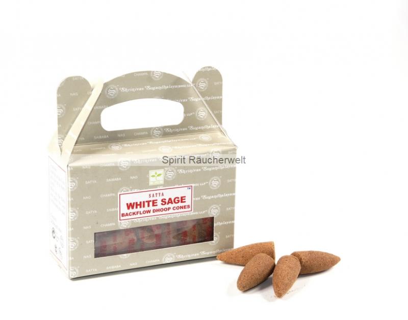 White Sage Rückfluss - Backflow Räucherkegel von Satya