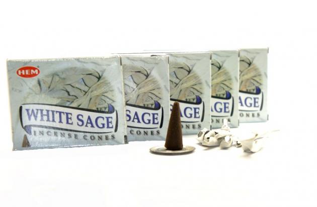 Weißer Salbei Räucherkegel