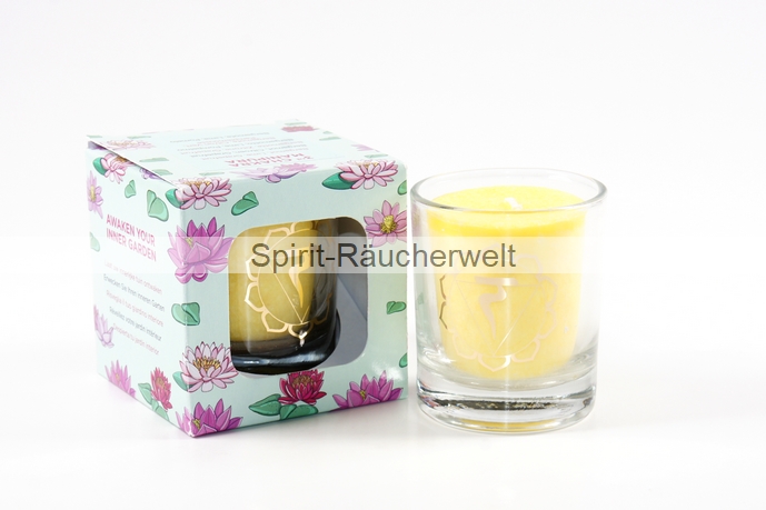 3. Chakra - Duftkerze mit naturreinen ätherischen Ölen | Faire Trade