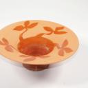 Räucherschale floral-rot getöpfert - D17x7cm