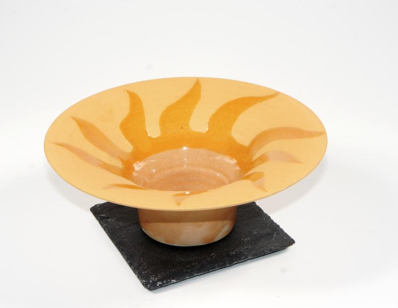 Räucherschale Sonne getöpfert - D17x7cm