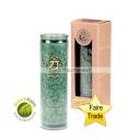 4. Chakra Kerze grün im Glas mit naturreinen äth. Ölen - faire Trade und GreenPal zertifiziert