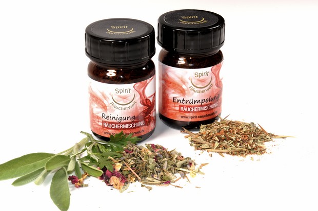 2er-Set Hausreinigung - Entrümpelung u. Reinigung Räuchermischungen mit Anleitung