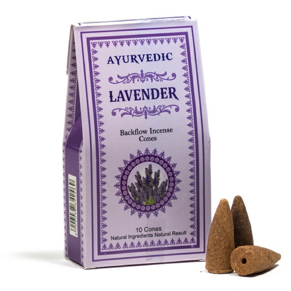 Ayurvedic Lavendel Rückfluss - Backflow Räucherkegel