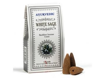 Ayurvedic Weißer Salbei Rückfluss - Backflow Räucherkegel