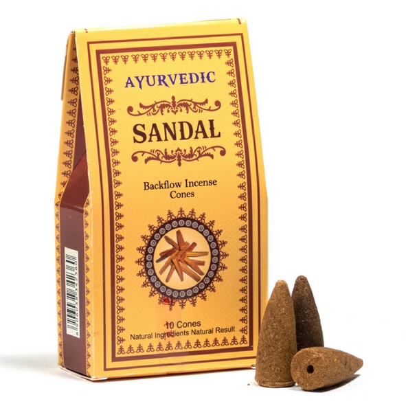 Ayurvedic Sandelholz Rückfluss - Backflow Räucherkegel