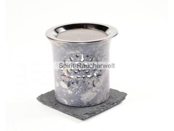 Baum des Lebens - Räucherstövchen Speckstein bunt glockig mit Sieb