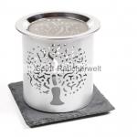 Baum des Lebens Metall Räucherstövchen mit Edelstahlsieb