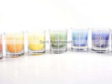 7er-Set Erzengel u. Chakra Kerzen - Duftkerzen im Glas