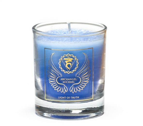 Erzengel Michael - 5.Chakra | Engelkerze - Duftkerze  im Glas