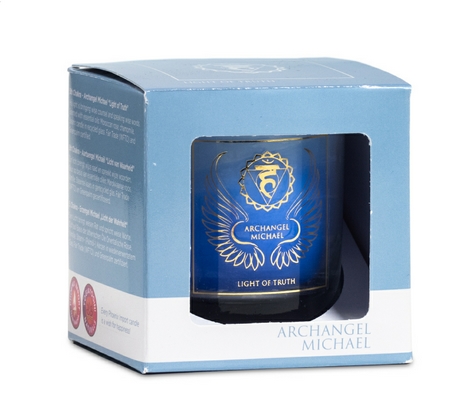 Erzengel Michael - 5.Chakra | Engelkerze - Duftkerze  im Glas