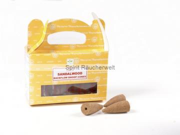 Sandelholz (Sandalwood) Rückfluss - Backflow Räucherkegel von Satya