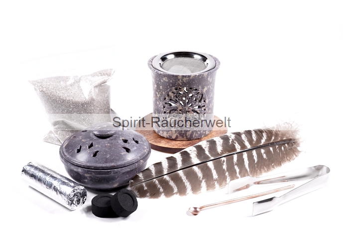 Räucherset Baum des Lebens + Dose - Speckstein