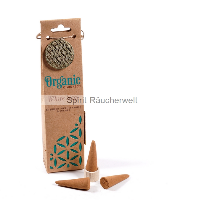 Weißer Salbei Räucherkegel Song of India